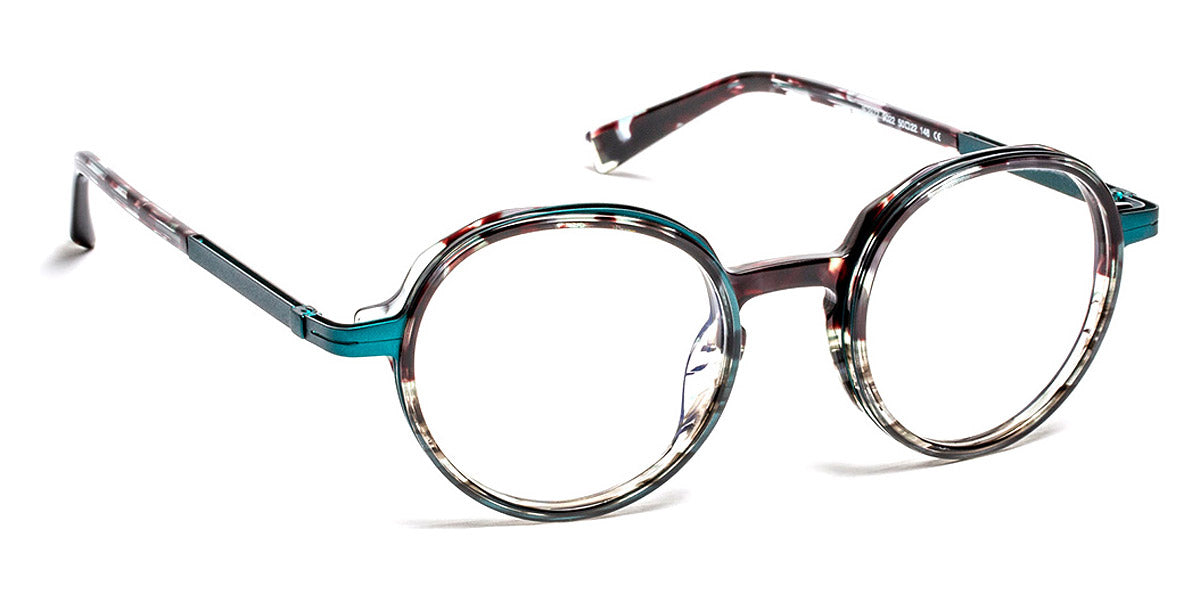 J.F. Rey® JF2977 JFR JF2977 9022 50 - 9022 Demi Striped Black/Peacock Blue Eyeglasses