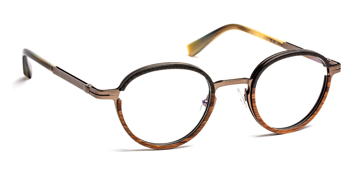 J.F. Rey® JF2980 JFR JF2980 0590 48 - 0590 Carbon/Wood/Metal Gunmetal Eyeglasses