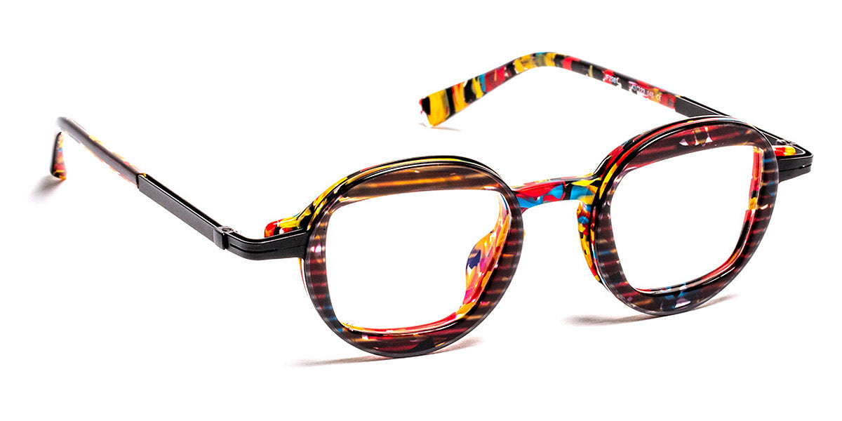 J.F. Rey® JF2981 JFR JF2981 0035 43 - 0035 Stripes Black/Red/Yellow Eyeglasses