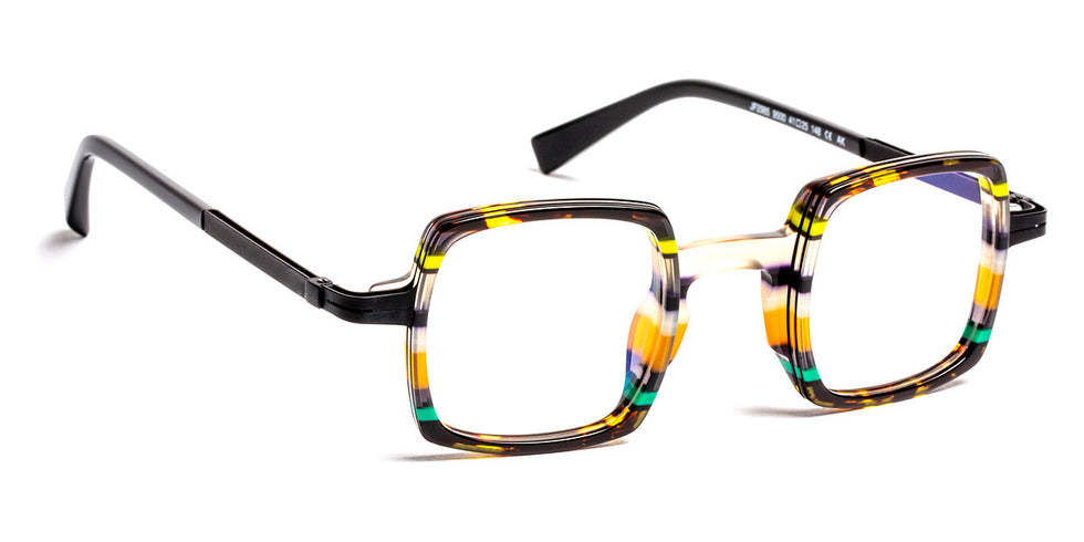 J.F. Rey® JF2985 JFR JF2985 9500 41 - 9500 Stripes Demi/Yellow/Black Eyeglasses