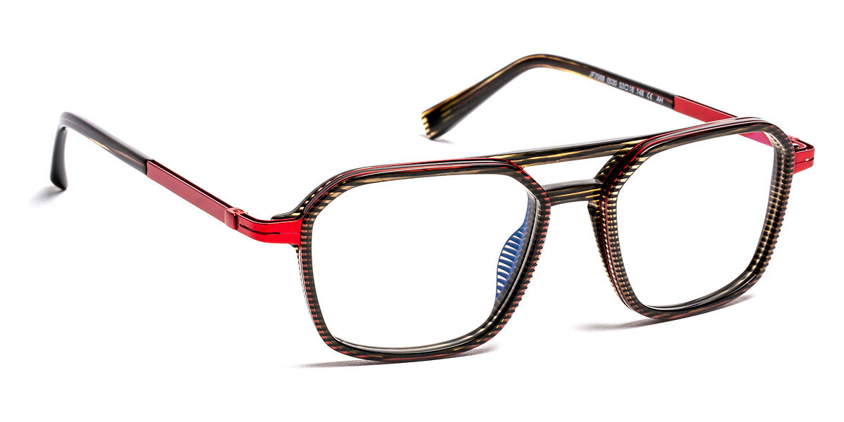 J.F. Rey® JF2988 JFR JF2988 0530 53 - 0530 Caviar/Red Eyeglasses