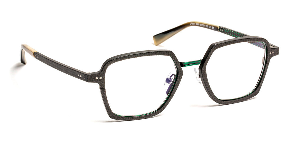 J.F. Rey® JF3001 JFR JF3001 0345 52 - 0345 Carbon/Brushed Green Eyeglasses