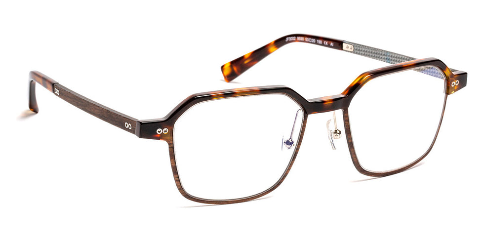 J.F. Rey® JF3002 JFR JF3002 9590 53 - 9590 Demi/Wood/Fiber Glasses Silver Eyeglasses