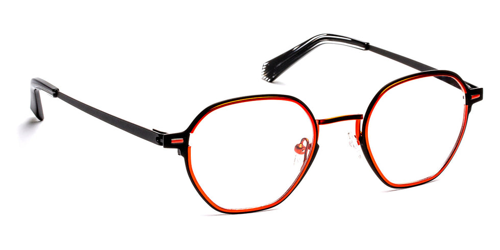 J.F. Rey® JF3022 JFR JF3022 0035 48 - 0035 Black/Red Eyeglasses