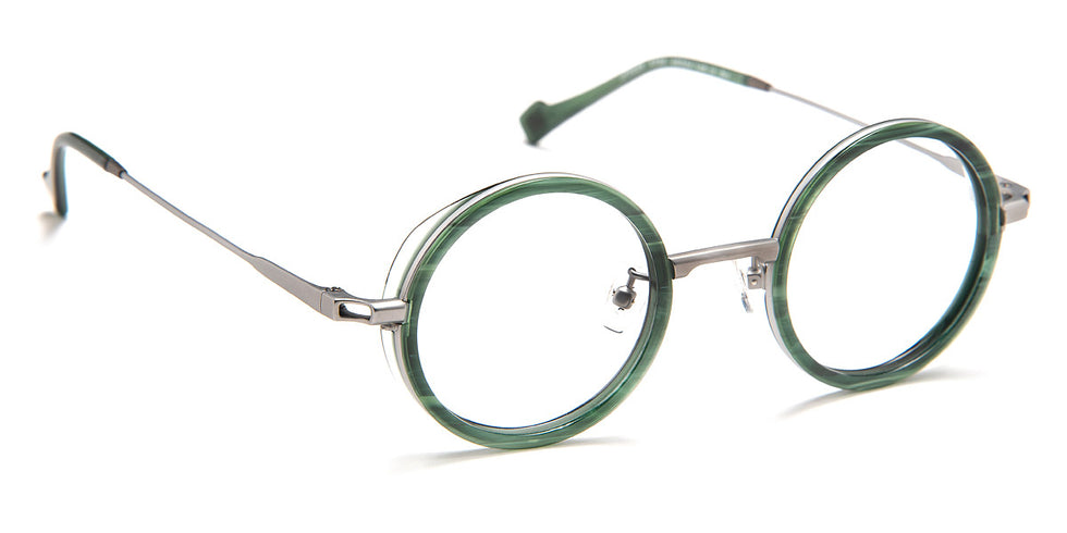 J.F. Rey® JF3025 JFR JF3025 4700 46 - 4700 Green/Silver Eyeglasses