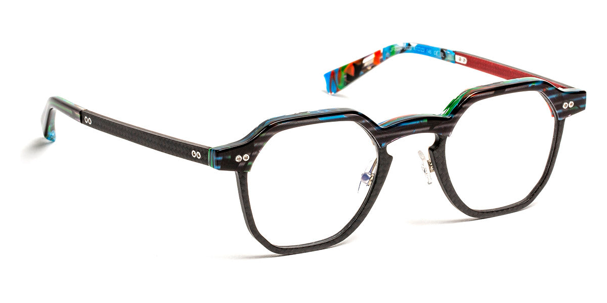 J.F. Rey® JF3034 JFR JF3034 3000 47 - 3000 Black/Red Chart/Carbon Eyeglasses