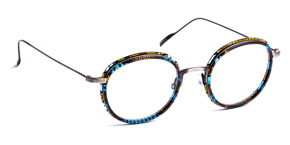 J.F. Rey® Karl JFR Karl 6017 49 - 6017 Blue/Orange/Old Silver Eyeglasses