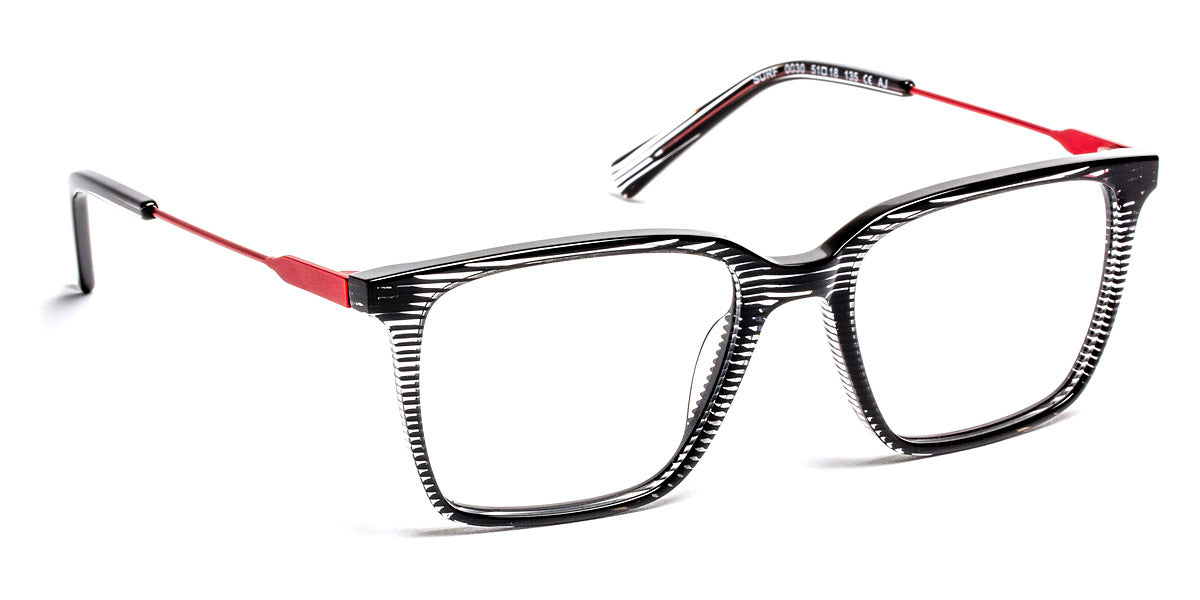 J.F. Rey® Surf JFR Surf 0030 51 - 0030 Stripes Black/Red Eyeglasses