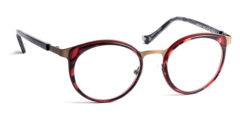 J.F. Rey® Krishna JFR Krishna 3029 49 - 3029 Red with Black Laces/Bronze Brushed Eyeglasses