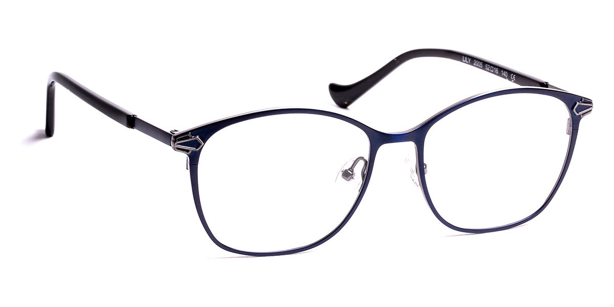 J.F. Rey® Lily JFR Lily 2005 52 - 2005 Blue/Shiny Ruthenium Eyeglasses