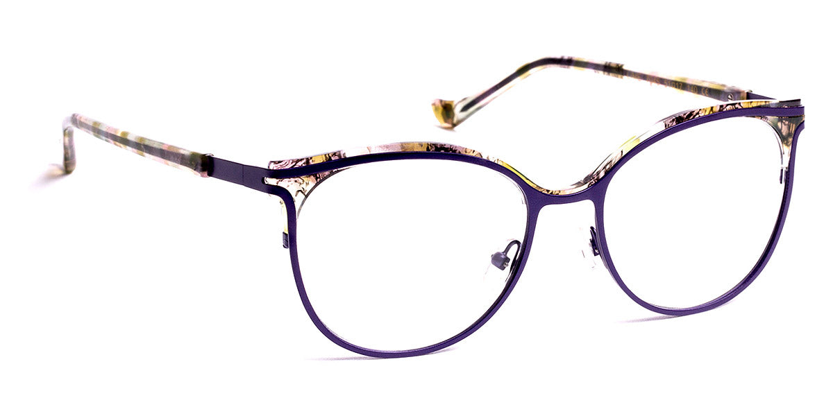 J.F. Rey® Lime JFR Lime 7045 51 - 7045 Dark Purple/Organic Green Eyeglasses