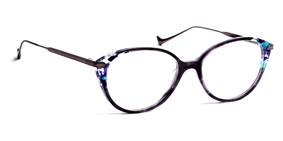 J.F. Rey® Lisa JFR Lisa 0520 50 - 0520 Black Seashell/Blue Eyeglasses