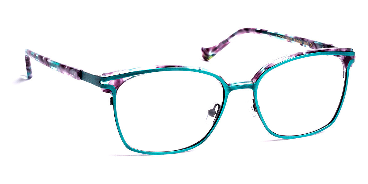 J.F. Rey® Litchi JFR Litchi 2575 53 - 2575 Brushed Turquoise/Plum/Green Eyeglasses