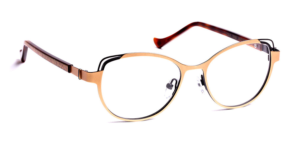 J.F. Rey® Lola JFR Lola 5500 50 - 5500 Pink Gold Semi Shiny/Matte Black Eyeglasses