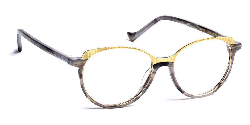 J.F. Rey® Moise JFR Moise 1050 50 - 1050 Marber Gray/Shiny Gold Eyeglasses