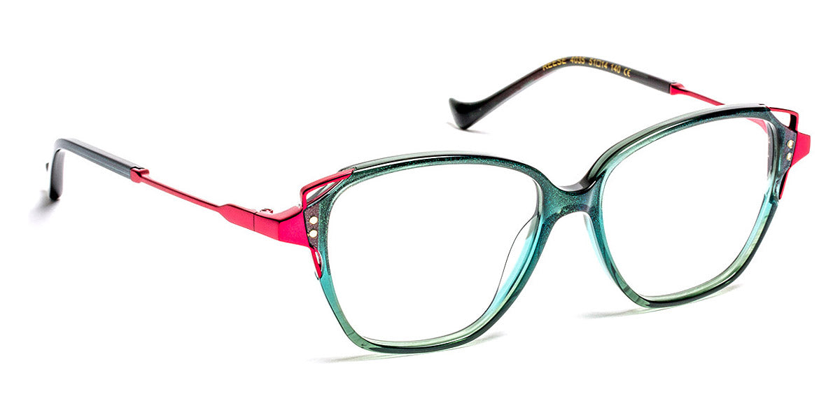 J.F. Rey® Reese JFR Reese 4035 51 - 4035 Green/Burgundy Eyeglasses