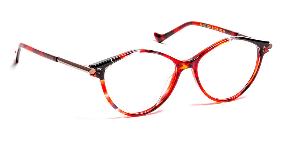 J.F. Rey® Reine JFR Reine 3001 51 - 3001 Red/Nice Black Eyeglasses