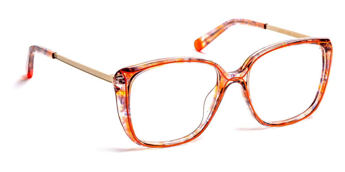 J.F. Rey® Sofia JFR Sofia 6550 52 - 6550 Demi Orange/Satin Gold Eyeglasses