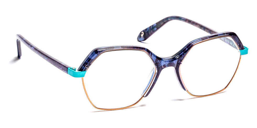 J.F. Rey® PA073 JFR PA073 2925 49 - 2925 Blue/Turquoise/Pink Gold Eyeglasses