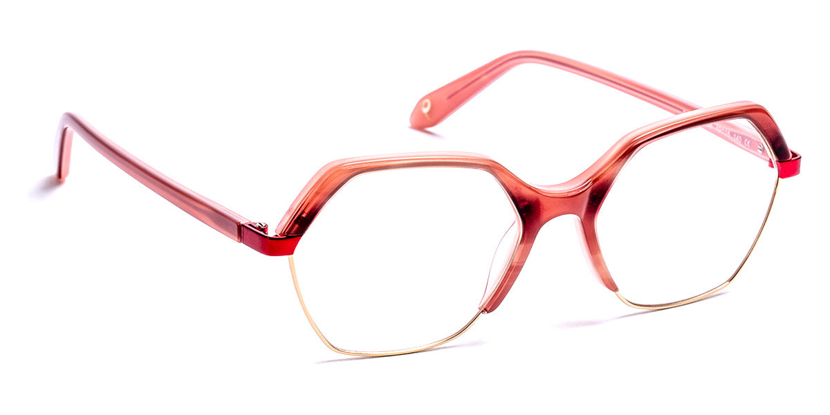 J.F. Rey® PA073 JFR PA073 8050 49 - 8050 Pink/Shiny Gold/Plum Eyeglasses