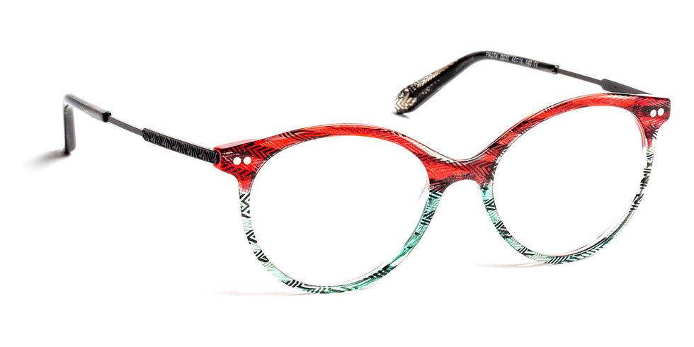 J.F. Rey® PA074 JFR PA074 0030 48 - 0030 Nice Black/Red Green Eyeglasses