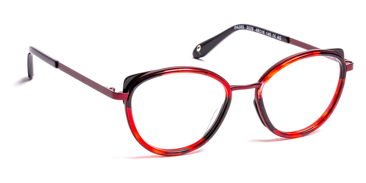 J.F. Rey® PA085 JFR PA085 3029 48 - 3029 Red/Black Eyeglasses
