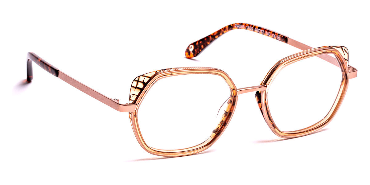 J.F. Rey® PA095 JFR PA095 1650 48 - 1650 Light Brown/Red Lace/Pink Gold Eyeglasses