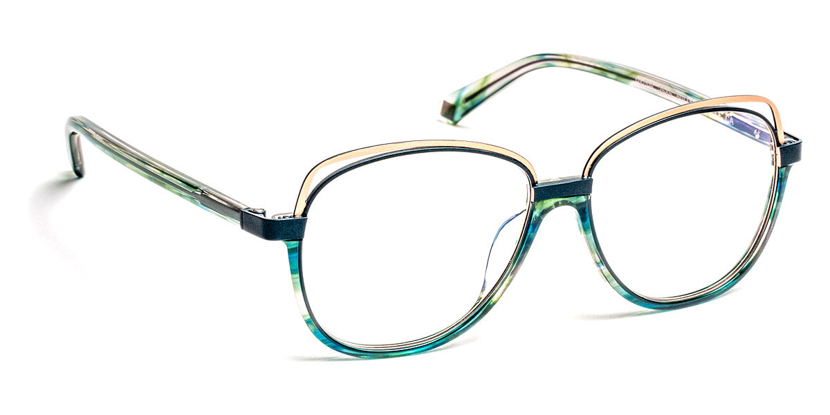 J.F. Rey® PA096 JFR PA096 2545 50 - 2545 Wave Blue/Green/Pink Gold Eyeglasses