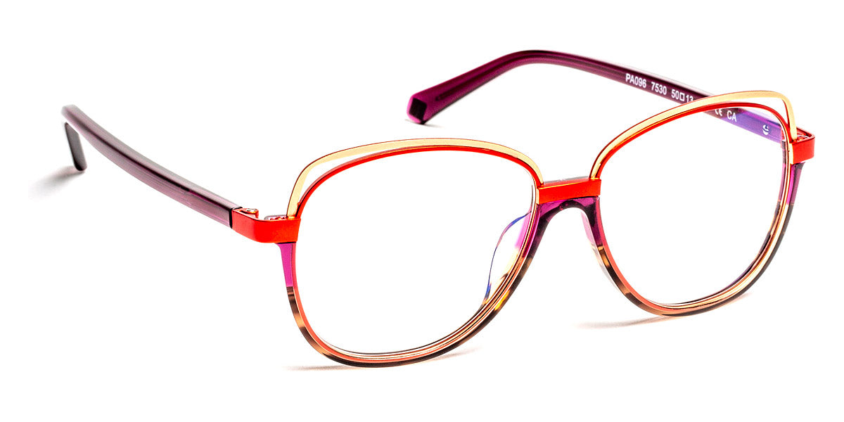 J.F. Rey® PA096 JFR PA096 7530 50 - 7530 Gradient Purple/Brown/Red/Satin Gold Eyeglasses