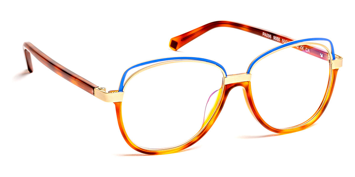 J.F. Rey® PA096 JFR PA096 9050 50 - 9050 Demi/Gold/Matte Blue Eyeglasses