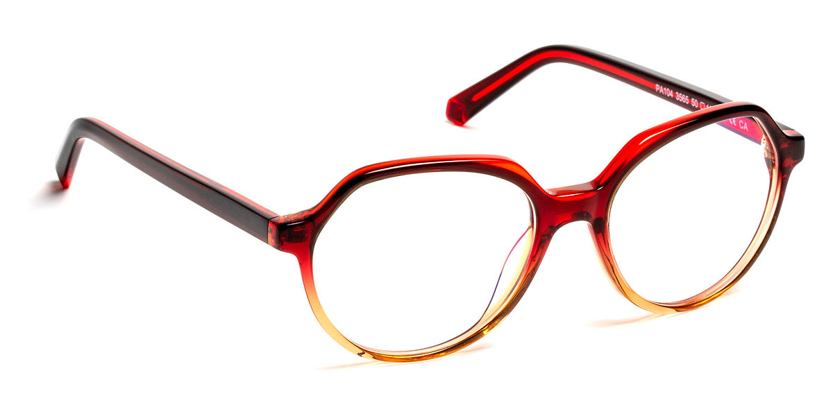 J.F. Rey® PA104 JFR PA104 3565 50 - 3565 Gradient Burgundy/Orange/Red Eyeglasses
