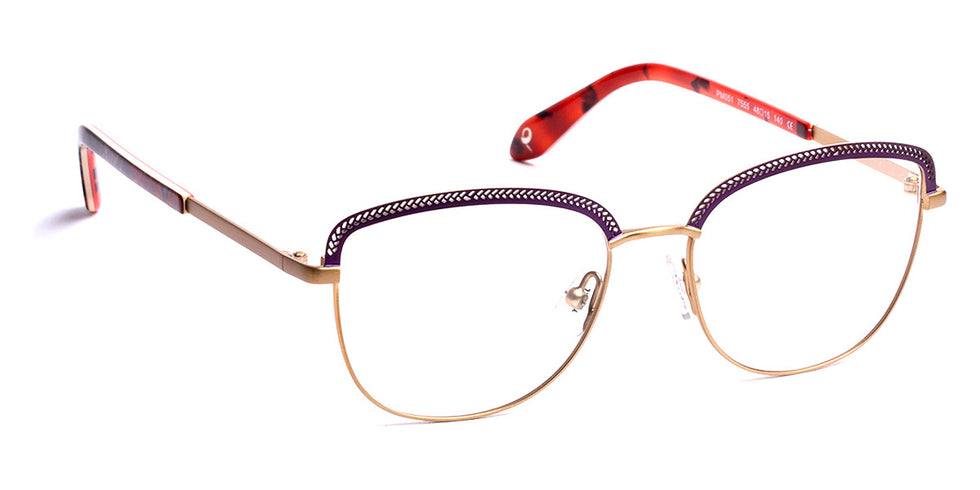J.F. Rey® PM051 JFR PM051 7555 48 - 7555 Purple/Brushed Gold Eyeglasses