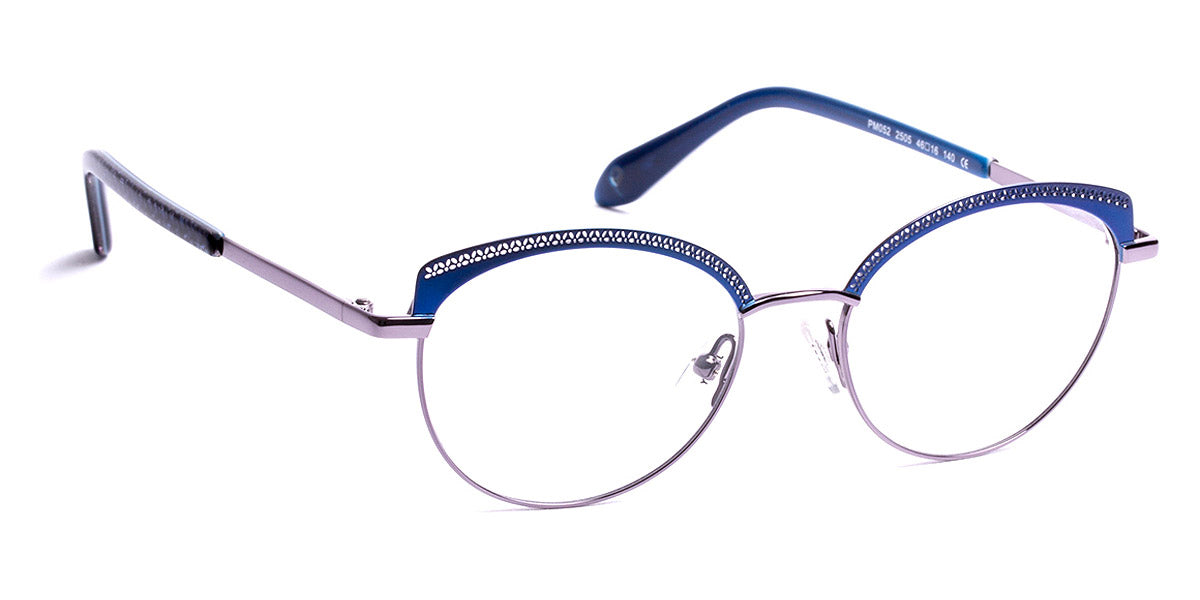 J.F. Rey® PM052 JFR PM052 2505 46 - 2505 Blue/Shiny Gunmetal Eyeglasses