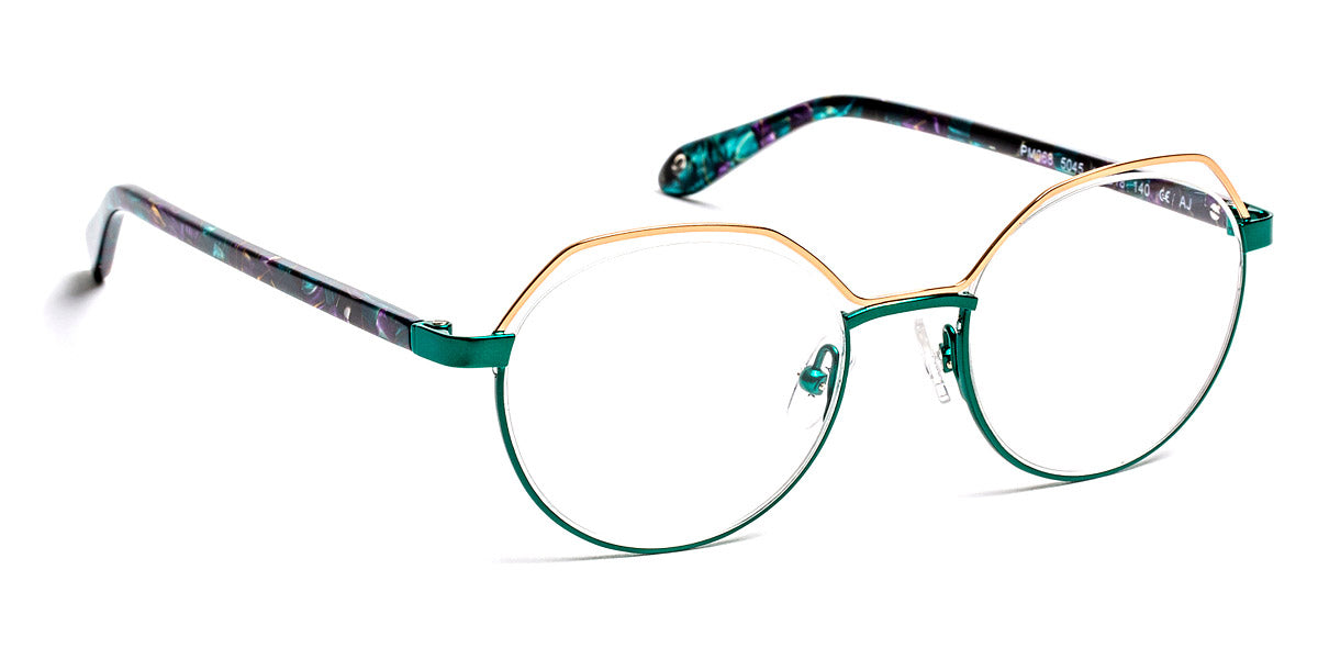 J.F. Rey® PM068 JFR PM068 5045 46 - 5045 Pink Gold/Satin Green Eyeglasses