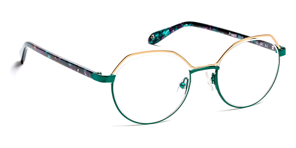 J.F. Rey® PM068 JFR PM068 5045 46 - 5045 Pink Gold/Satin Green Eyeglasses