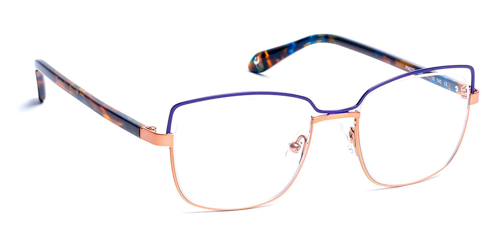 J.F. Rey® PM070 JFR PM070 2505 47 - 2505 Matte Blue/Satin Pink Gold Eyeglasses