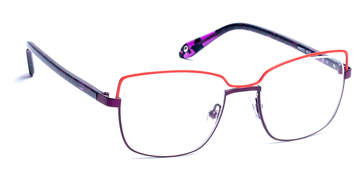 J.F. Rey® PM070 JFR PM070 8575 47 - 8575 Matte Blush/Dark Purple Eyeglasses