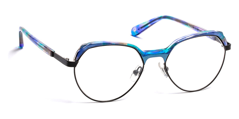J.F. Rey® PM072 JFR PM072 2020 49 - 2020 Flower Blue/Blue/Black Eyeglasses