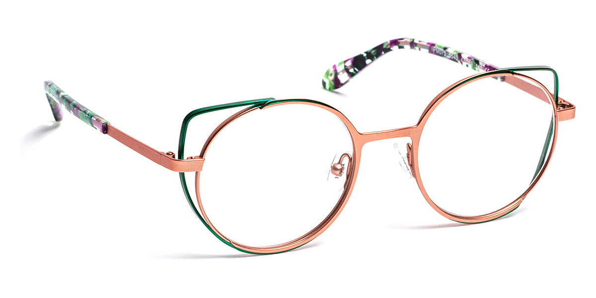 J.F. Rey® PM075 JFR PM075 5540 47 - 5540 Satin Pink Gold/Satin Green Eyeglasses