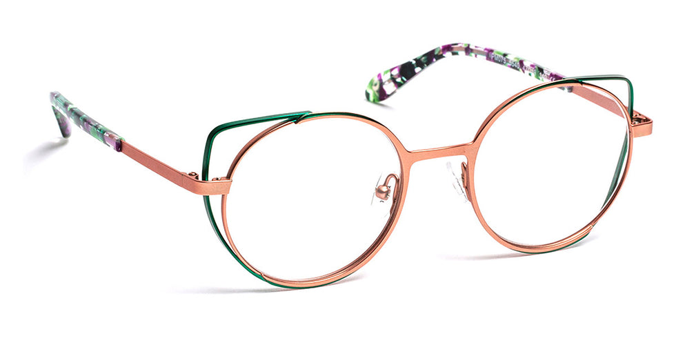 J.F. Rey® PM075 JFR PM075 5540 47 - 5540 Satin Pink Gold/Satin Green Eyeglasses