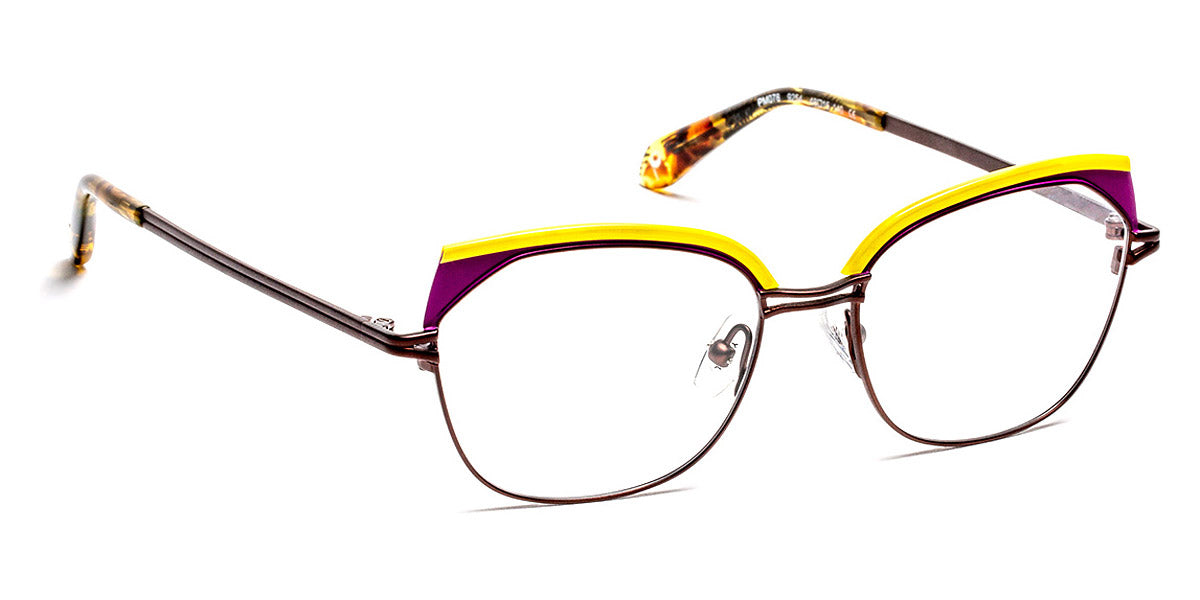 J.F. Rey® PM078 JFR PM078 9254 48 - 9254 Brown/Yellow/Purple Eyeglasses