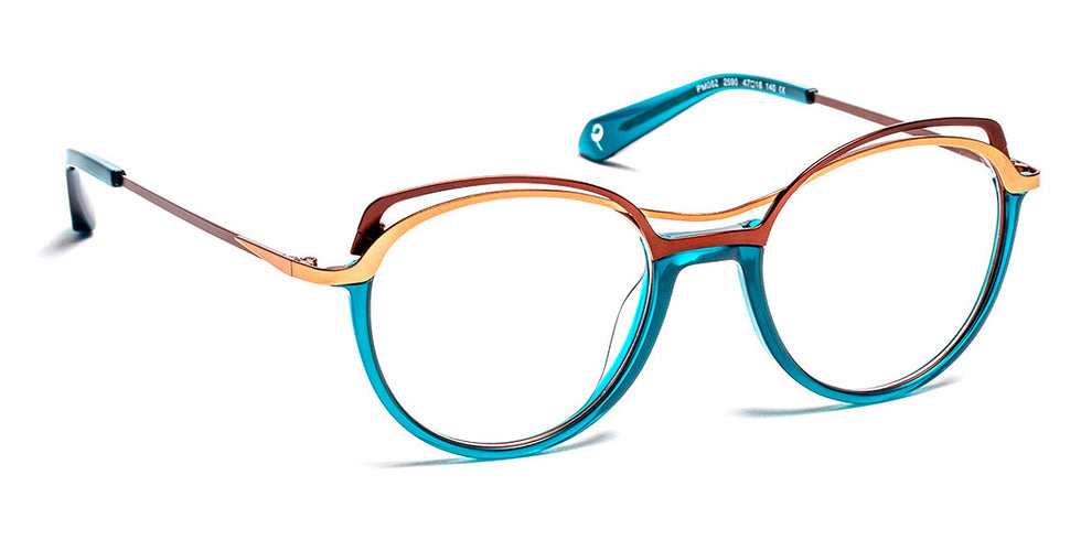J.F. Rey® PM082 JFR PM082 2590 47 - 2590 Lagon Blue/Brown/Pink Gold Eyeglasses