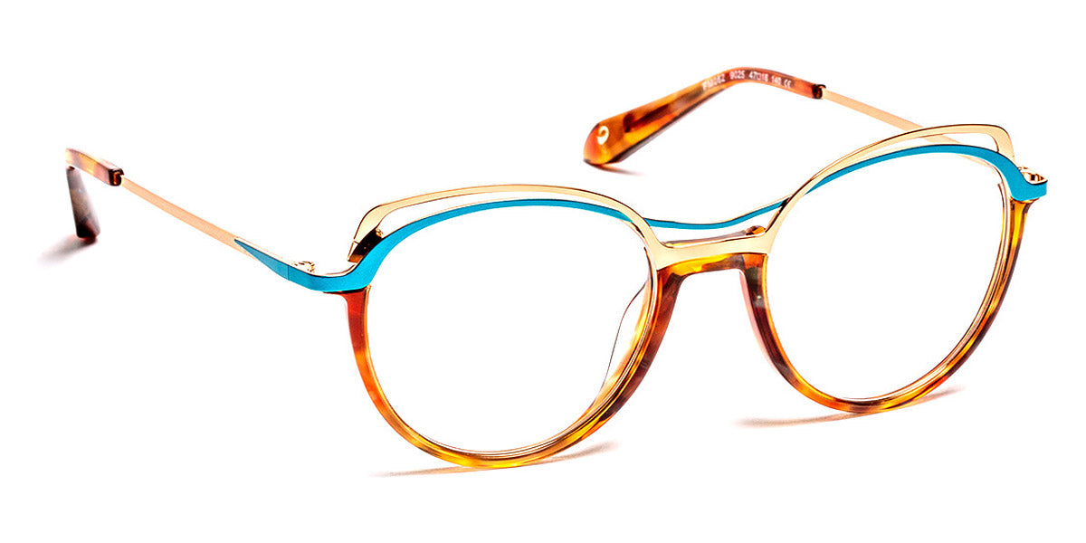 J.F. Rey® PM082 JFR PM082 9025 47 - 9025 Demi/Turquoise/Shiny Pink Gold Eyeglasses