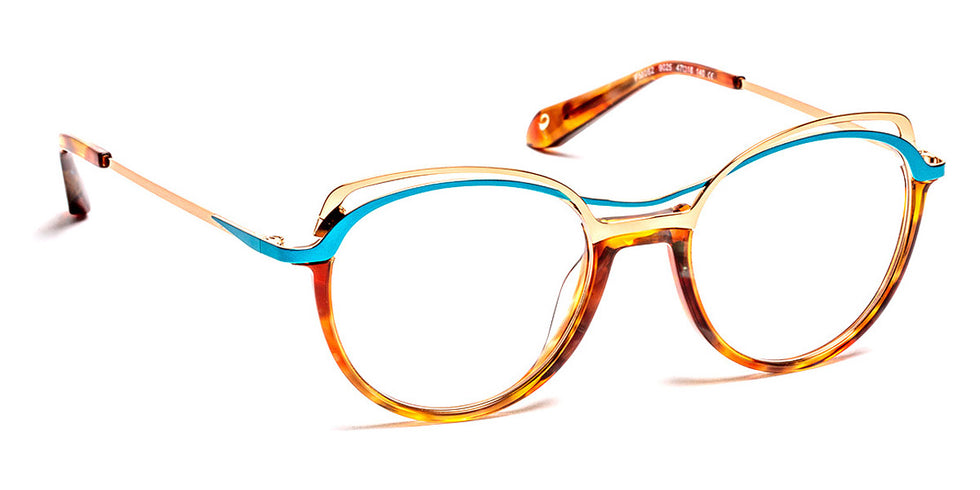 J.F. Rey® PM082 JFR PM082 9025 47 - 9025 Demi/Turquoise/Shiny Pink Gold Eyeglasses