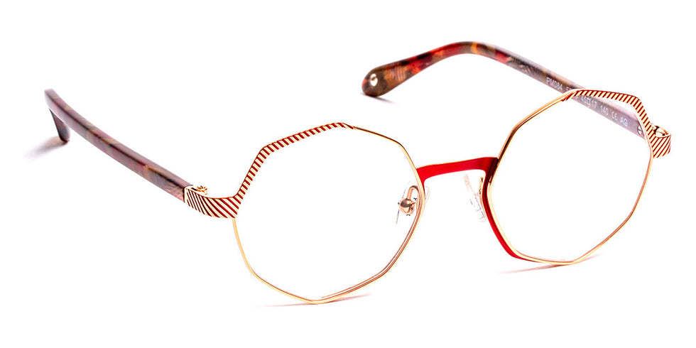 J.F. Rey® PM084 JFR PM084 5530 45 - 5530 Pink Gold/Red Eyeglasses