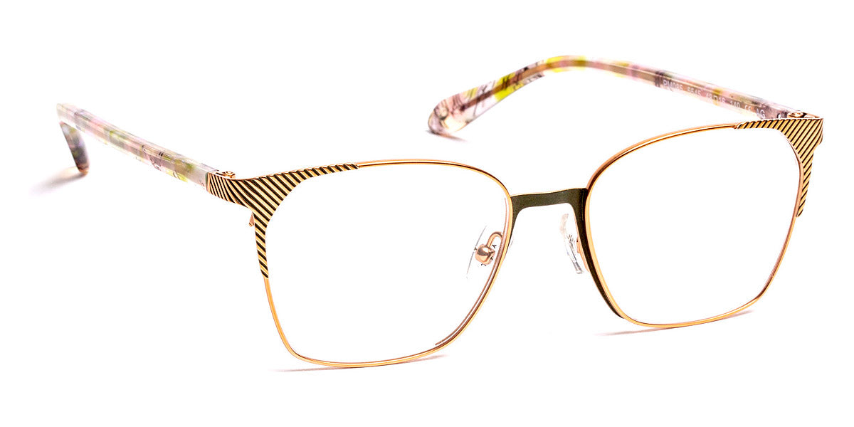 J.F. Rey® PM085 JFR PM085 5545 48 - 5545 Pink Gold/Khaki Eyeglasses