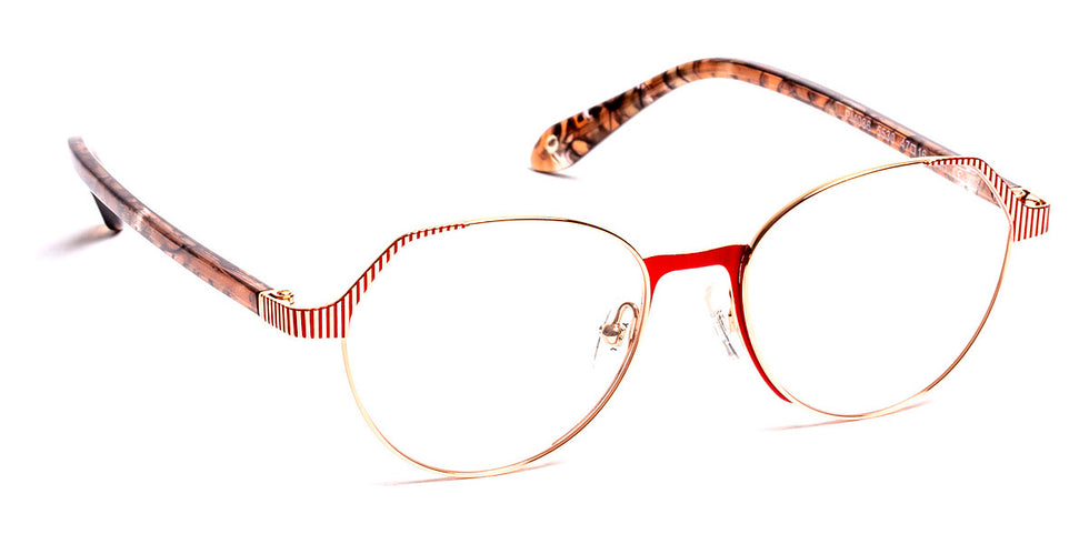 J.F. Rey® PM086 JFR PM086 5530 47 - 5530 Pink Gold/Red Eyeglasses