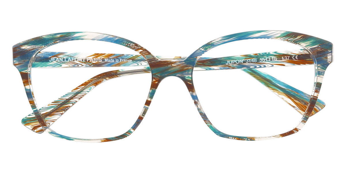 Lafont Paris Women’s Multicolor Optical Glasses - Blue & Brown Lafont Lafontaine 3177 Eyeglasses Blue Full Rim Square Shape  main image 4