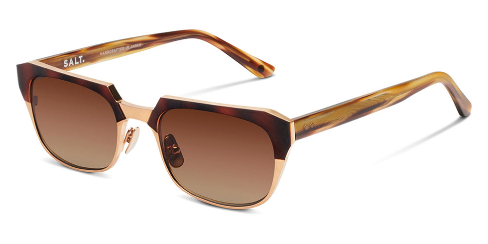 SALT.® KNOX SAL KNOX 004 55 - Copper Brushed Honey Gold/CR39 Brown Gradient Lens Sunglasses