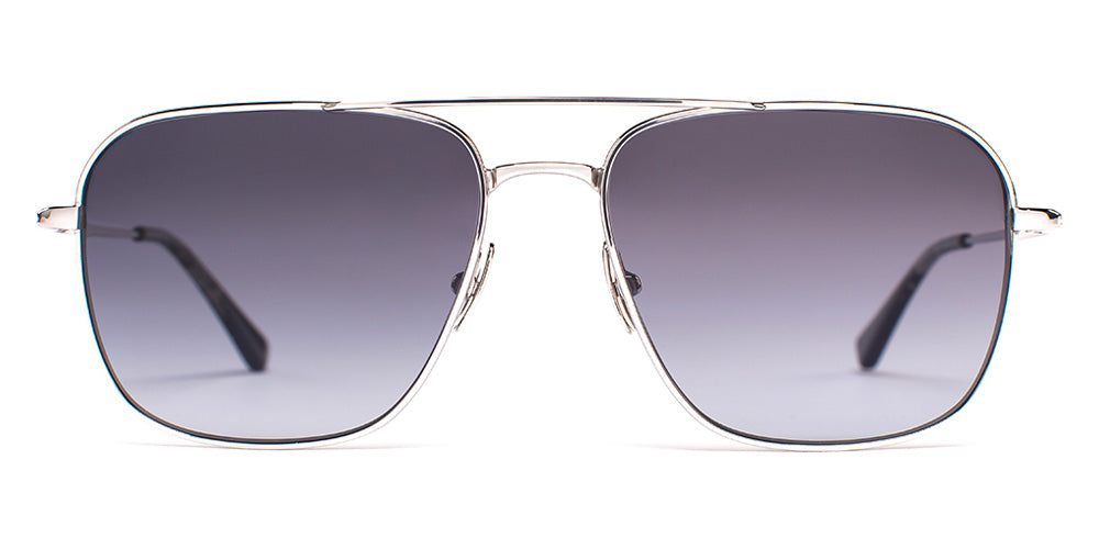 SALT.® LELAND SAL LELAND 003 58 - Traditional Silver/Polarized CR39 Grey Gradient Lens Sunglasses